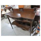 CHERRY FINISH 1DWR CURVED FRONT TIERED TBL