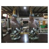 PAIR CERAMIC COCKATOO BIRDS
