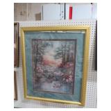 FRAMED DOGWOOD & MOUNTAIN STREAM PRINT