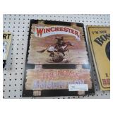METAL WINCHESTER FIREARMS ADV. SIGN