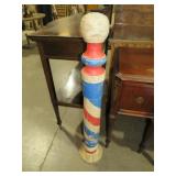 ANTIQUE  BARBERSHOP WOOD POLE