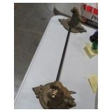 VTG BRASS HORSE HEAD TOWEL RACK