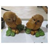 MID CENTURY CERAMIC OWLS