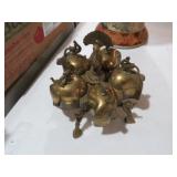 VTG INDIAN BRASS PEACOCK SPICE HOLDER