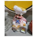 CERAMIC CHEF COOKIE JAR