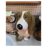 CERAMIC HOUND DOG COOKIIE JAR