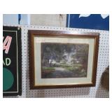 FRAMED PLANTATION PRINT -ARTIST SIGNED