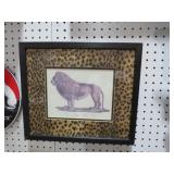 FRAMED ARTIST SIGNED LIONS PRINT