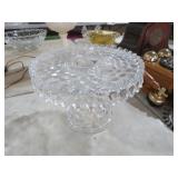 FOSTORIA  AMERICAN CUBIST CAKE STAND