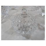 FOSTORIA  AMERICAN CUBIST CANDY DISH W/ LID