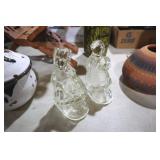 PAIR OF GLASS FIGURINES
