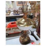 MCM MILKGLASS & WOOD LAMP