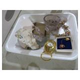COLL. FIGURINES, JEWELRY, PINS & COINS