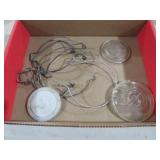 COLL. VTG GLASS JAR LIDS & WIRE HANDLE SEALERS