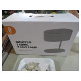 MODERN FABRIC TABLE LAMP (NIB)