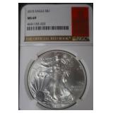 2015 1 OZ .999 SILVER EAGLE GRADED MS69