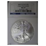 2009 1 OZ .999 SILVER EAGLE GRADED MS69