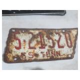 VTG 1955 TN LICENSE PLATE