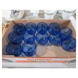 VTG HAZEL ATLAS COBALT ROLY POLY GLASSES