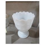EO BRODY MILKGLASS COMPOTE