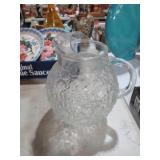 VTG ANCHOR HOCKING LIDOMILANO CLEAR CRINKLE PITCHE