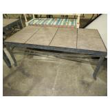 WROUGHT IRON BASE SLATE TILED PATIO TBL