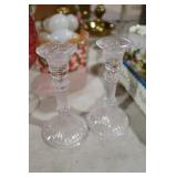 NICE GLASS CANDLESTICKS