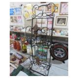 (2) PC WROUGHT IRON FLOOR OR WALL MAGAZINE RACK