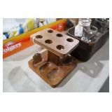 VINTAGE WALNUT WOOD PIPE STAND