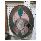OVAL STAINED GLASS WINDOW