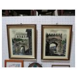 PAIR FRAMED VTG TURNER WALL DECOR PRINTS