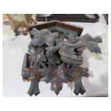 HANDCARVED WOOS CUCKOO CLOCK W/ WEIGHTS