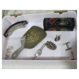 COLL. LIPSTICK HOLDER, MIRROR , TIE TACKS & MISC