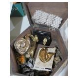 HANDPAINTED TRINKET BOX W/ ESTATE JEWELRY