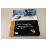 2009 PROOF QTRS SET, 2011 PRESIDENTIAL DOLLAR SET