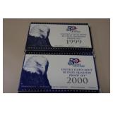 1999 & 2000 US MINT PROOF QUARTERS SET