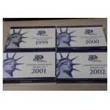 1999-2002 US MINT PROOF SETS