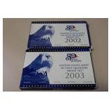 2002 & 2003 US MINT PROOF QUARTERS SET