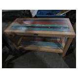 UNIQUE RUSTIC 2 TIER DISTRESS PAINTED  TBL