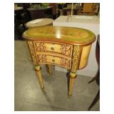 PAINTED 2 DWR KIDNEY SHAPED TBL