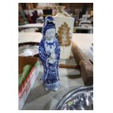 NICE BLUE/WHITE CERAMIC ORIENTAL FIGURINE