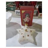 LENOX STAR TRINKET BOX & LENOX SNOWMAN W/ BOX