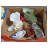 COLL. VTG CERAMIC  SHOE FIGURINES, PLANTERS