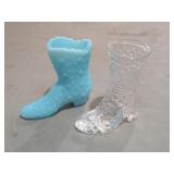 FENTON DAISY &BUTTON BOOT & ART GLASS BOOT