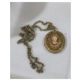RED CAMEO LOCKET