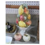 ITALIAN FRUIT TOWER & 2- MARBLE APPLES
