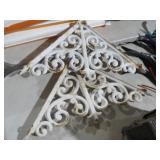 PAIR WROUGHT IRON SHELF BRACKETS