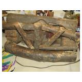 HANDMADE CHRISTMAS  FAUX FIREPLACE PIECE