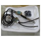 MENS BOLOS & RHINESTONE BROOCH PIN