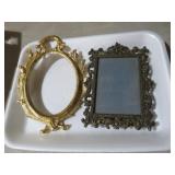 (2) OLD BRASS FRAMES